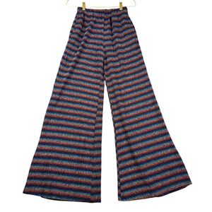 Jennafer Grace Limited Wide Leg Striped Pants XS‎ Festival Party Colorful 192